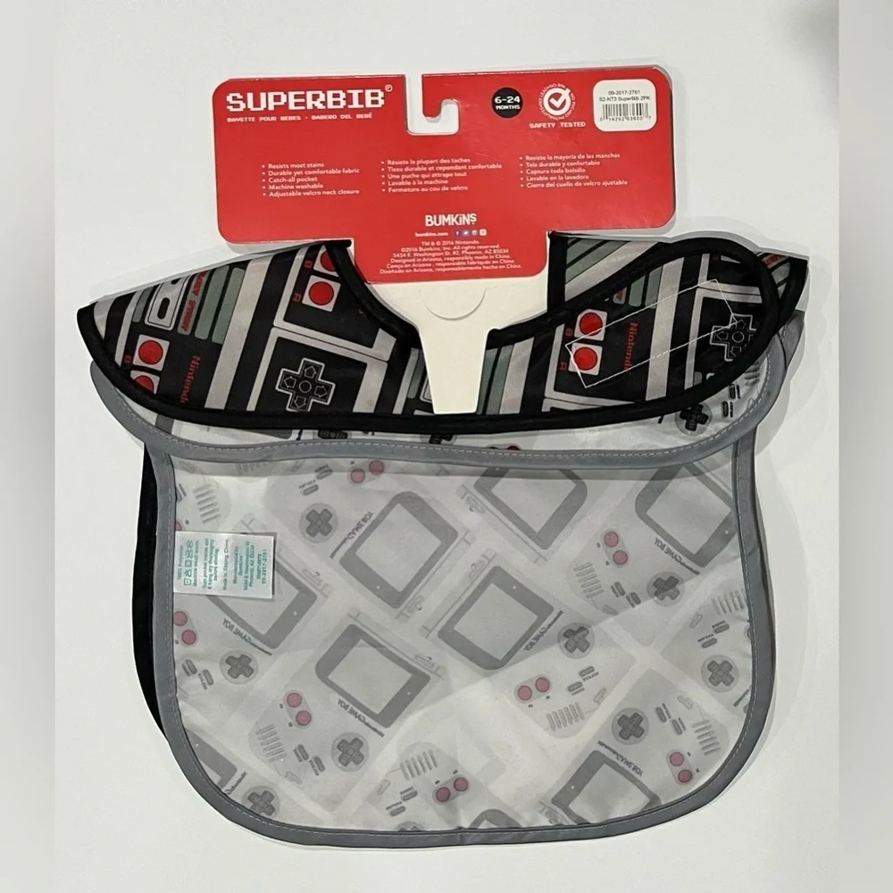 BUMKiNs - Game Boy nintendo 2 pack Super Bib